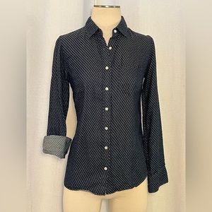 J Crew blue and white button up size 2